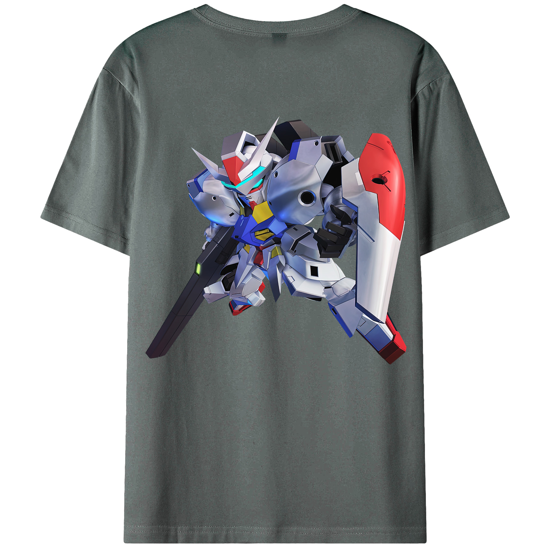 （画像用） 機動戦士ガンダム Mobile Suit Gundam 綿100％半袖Tシャツ（背面プリント）